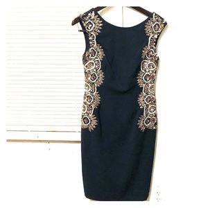 NWT Adrianna Papell embellished crepe dress